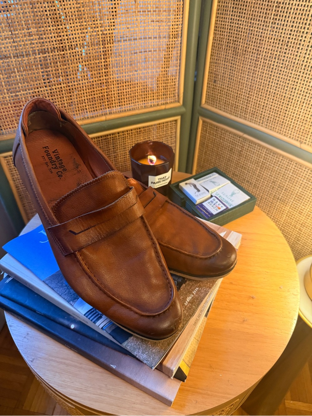 Vintage Foundry Co Brown Leather Penny Loafers Men’s Size 11 Slip On Dress Shoes